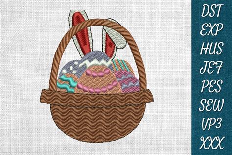 Easter Basket Embroidery Designs By Svgocean Thehungryjpeg