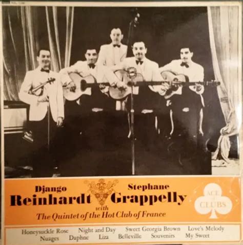 Django Reinhardt St Phane Grappelli With Quintette Du Hot Club De