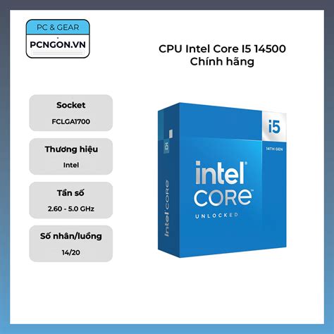 CPU Intel Core I5 14500 Chính hãng 2 6GHz Turbo 5GHz 14 nhân 20 luồng