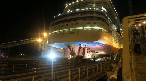 Carnival Cruise Lines Magic Transformation At Freeport Dry Dock