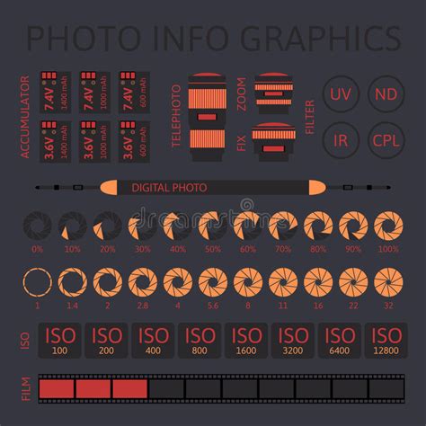 Ensemble D Infographics De Photo Partie Deux Illustration De Vecteur