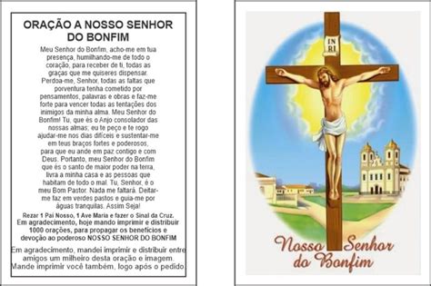 Folheto Santinho Ora O Promessa Senhor Do Bonfim Unidades Sampa