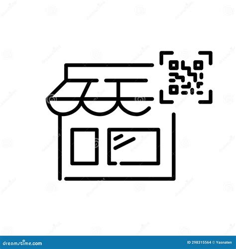 Store and Qr Code. Checkout without Cashier Stock Vector - Illustration
