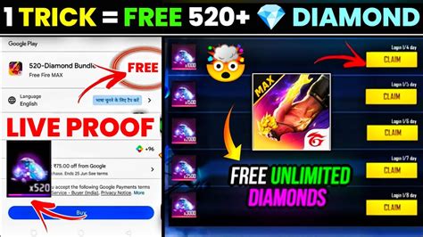 520 Free Diamonds In Free Fire Trick How To Get Free Diamond In