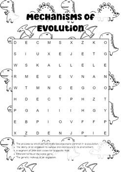 Evolution Word Search Puzzle And Maze Ngss Aligned Pdf Easel Scorm