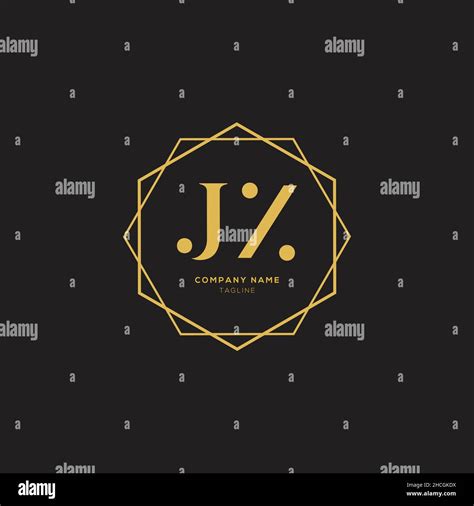 Unique Modern JZ Letter Business Logo Design Alphabet Icon Vector