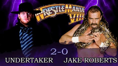 2 0 The Undertaker VS Jake The Snake Roberts WrestleMania VIII