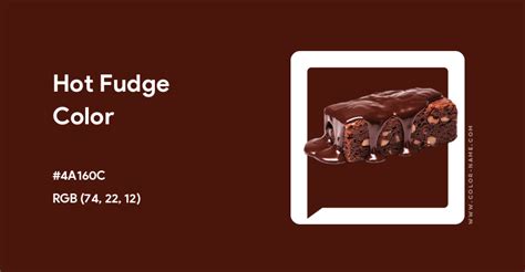 Hot Fudge Color Hex Code Is 4a160c