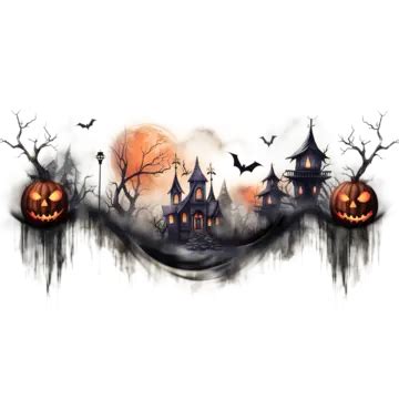 Spooky Halloween Banner Eerie Delights And Haunted Nigh Transparent