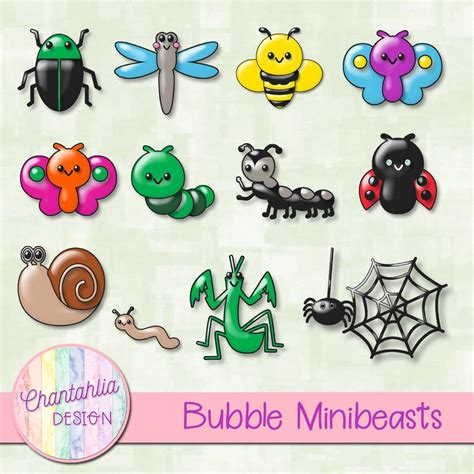 Free Minibeasts Clip Art In A Bubble Style Great For Teachers Teaching