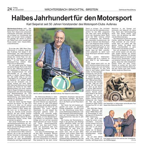 Halbes Jahrhundert für den Motorsport MSC Aufenau