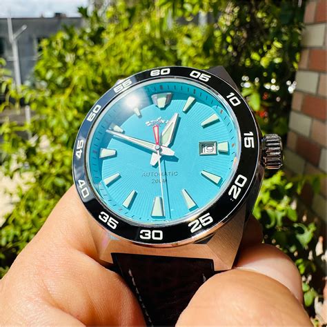 Heimdallr Monster Diver Men Watch Frost Blue Dial Sapphire Crystal NH35