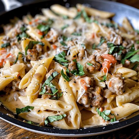 Creamy Tuscan Sausage Pasta Recipe Avarecipes