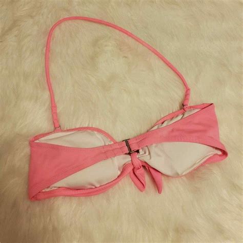 Victorias Secret Halter Bikini Top Tied Front Size Sm Gem