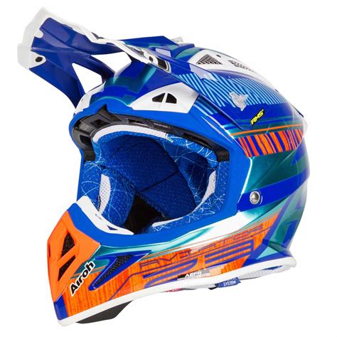 Airoh Casco Mx Aviator Novak Chrome Azure Maciag Offroad