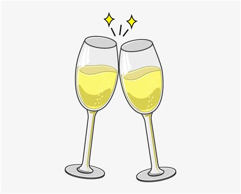 Champagne Glasses Toasting Clipart