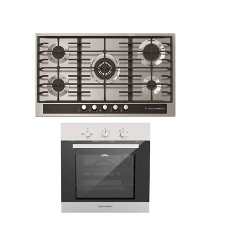 ECOMATIC BUILT IN HOB 90 CM 5 GAS BURNERS FRONTAL CONTROL STAINLESS