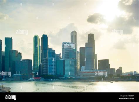 Skyline Of Singapore Stock Photo Alamy