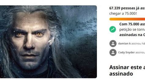 THE WITCHER Henry Cavill vai voltar Fãs reúnem quase 70 mil