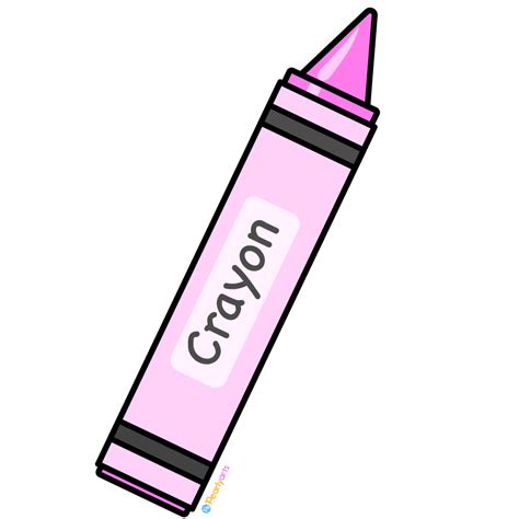 FREE Pink Crayon Clipart (Royalty-free) | Pearly Arts