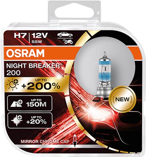 Osram Night Breaker 200 Laser Silver LED H1 H3 H4 H7 H8 H11 HB3 HB4