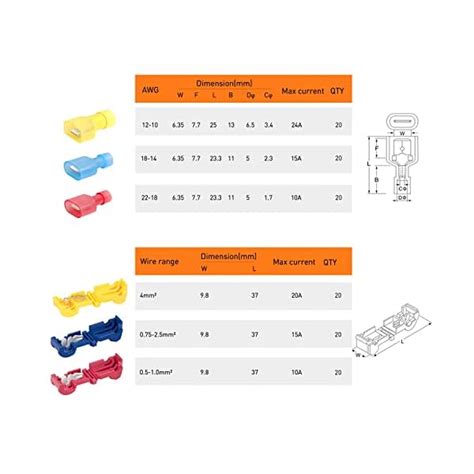 Nilight R Pcs Pairs Quick Splice Wire Terminals T Tap