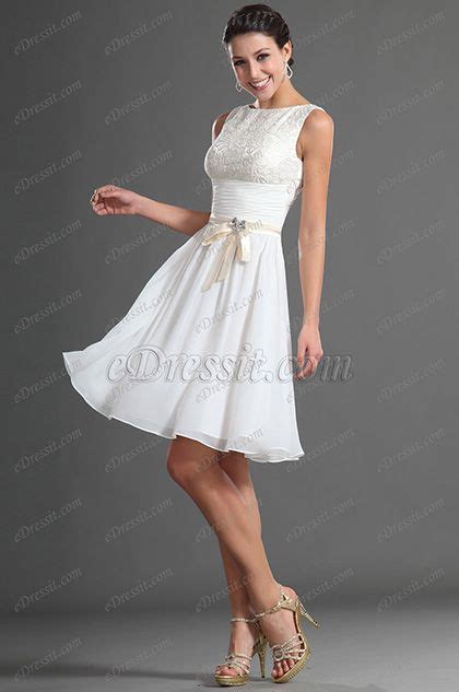 Lovely White Lace Cocktail Dress Party Dress 04125407 EDressit