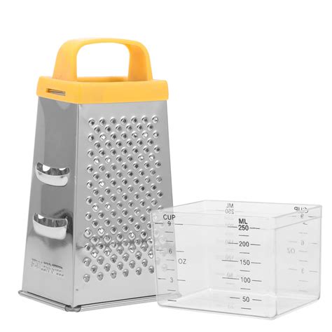 Multifunctional Stainless Steel Four Sided Cheese Grater With Box Vegetable Ginger Chopper