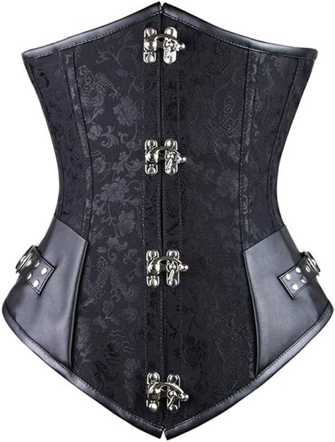 GNKJYY T Damen Steampunk Vollbusigers Steel Bone Underbust Korsetts