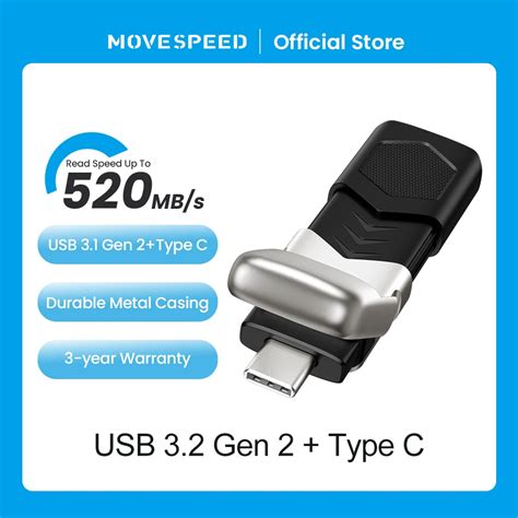 MOVESPEED Unidad Flash USB 3 2 Gen 2 Pen Drive Tipo C De 1TB 128GB