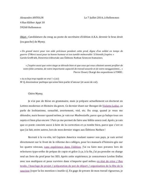 Lettre De Motivation Bourse Doctorat Financial Report