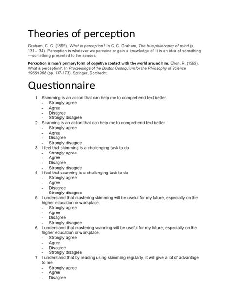 Theories Of Perception Pdf Speed Reading Perception