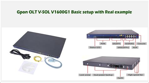 V Sol V1600g1 Gpon Olt Basic Setup With Real Example Youtube