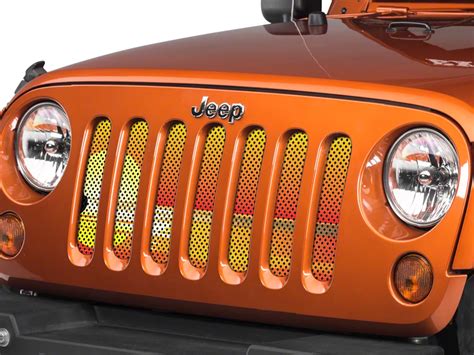 Under The Sun Inserts Jeep Wrangler Grille Insert Endless Summer Orange Mermaid Insrt Esom Jk