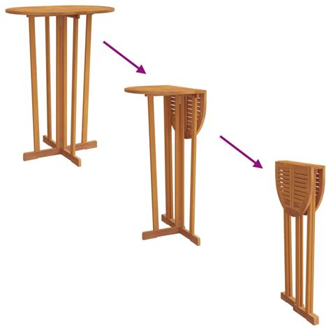 Tlg Bar Set Klappbar Massivholz Teak Weddig