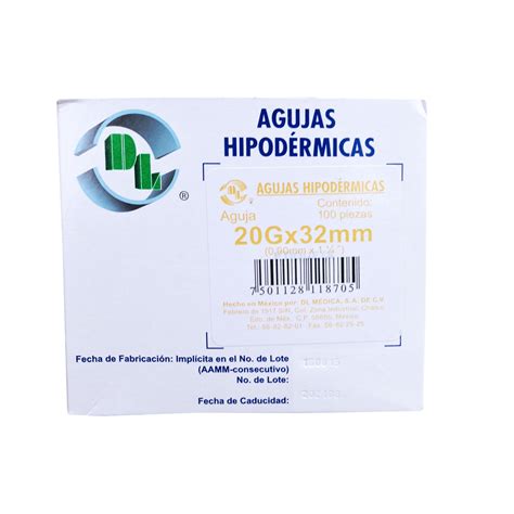 Aguja Hipod Rmica Gr X Mm C Dimarlab S A De C V