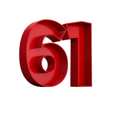 premium photo red digit       shadow isolated