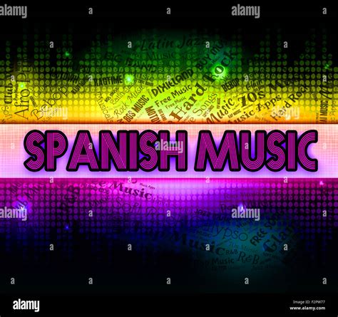 Spanish Music Meaning Sound Tracks And Songs Stock Photo - Alamy