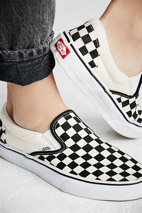 Classic Checkered Slip On Vans Shoes Women Vans Slip On Shoes Vans Outfit