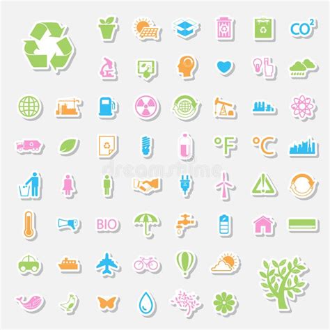 Ecology And Recycle Icons Vector Eps10 Stock Vector Illustration Of