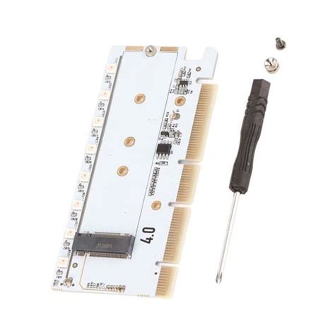 HURRISE Adaptateur M 2 NVMe SSD Vers PCIe 4 0 18 Modes RGB Plug And