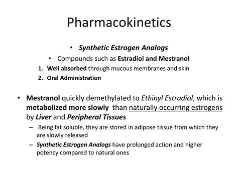 Estrogens Mechanism Of Action Adverse Effects Pharmacokinetics And