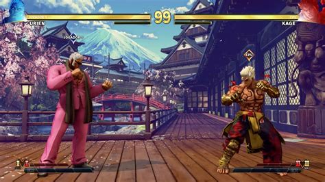 Street Fighter V Urien Vs Kage Gameplay Youtube