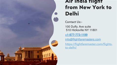 Ppt Air India Flight From New York To Delhi Powerpoint Presentation