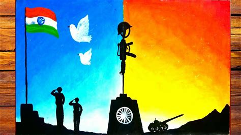 Kargil Vijay Diwas Drawing Kargil Vijay Diwas Poster Kargil Vijay