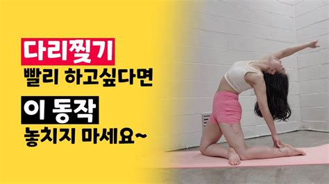 다리찢기 빨리 성공하고 싶다면 이 요가 동작 따라해보세요 골반교정 척추교정 힙업 자세교정 Youtube