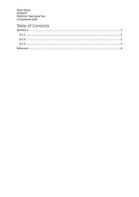 Psed5112 Taylor Dreyer 2010 6277 Psed5112 Take Home Test 27