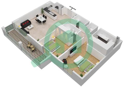 Floor Plans For Type A Bedroom Apartments In La Rive Tower Bayut