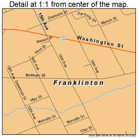 Franklinton Louisiana Street Map 2227190