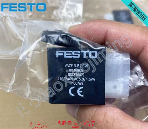 1 Pcs Festo Vacf B B2 3w Solenoid Valve Coil 8030808 Ebay